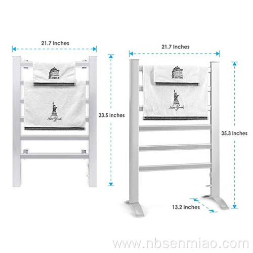 Towel Drying Rack with 6 Bars Aluminum Frame